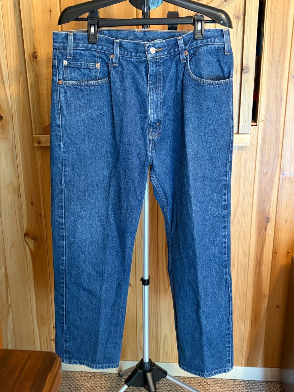Levi's 505 Men's Jeans 38x30 Regular Fit Straight Leg Medium Wash Blue